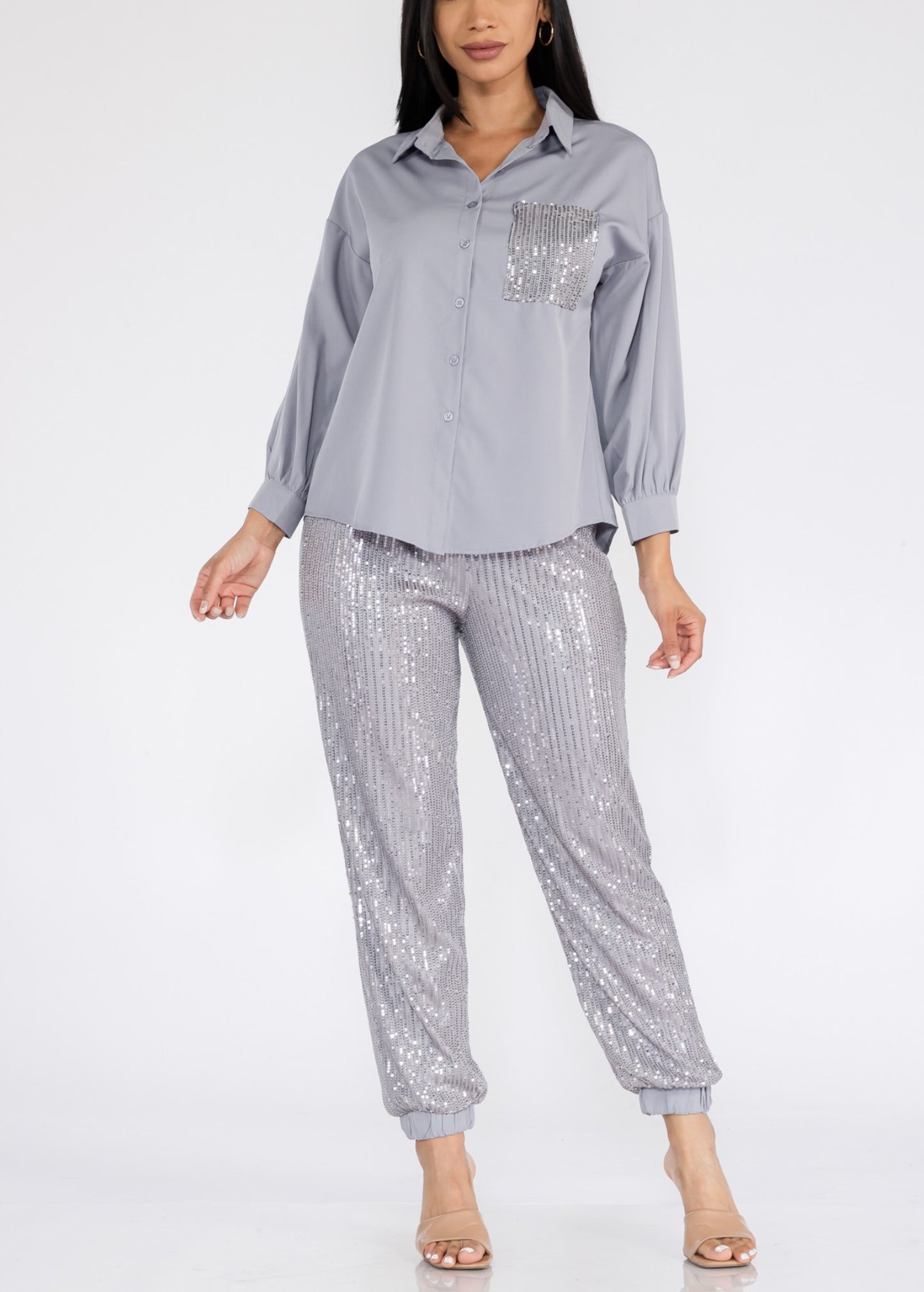 Sequin Pant Set