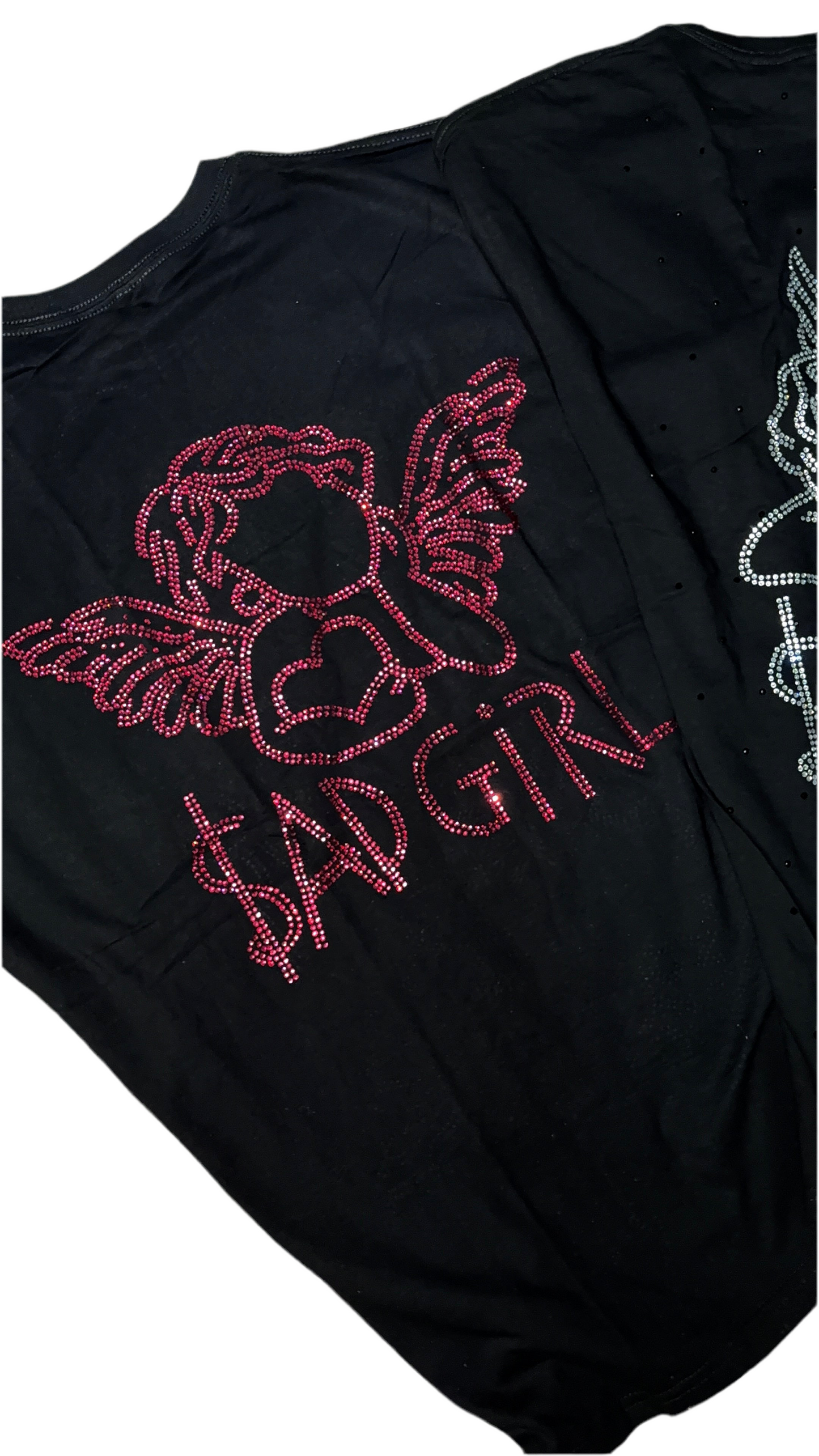 Sadboyz/girlz rhinestone oversized tee
