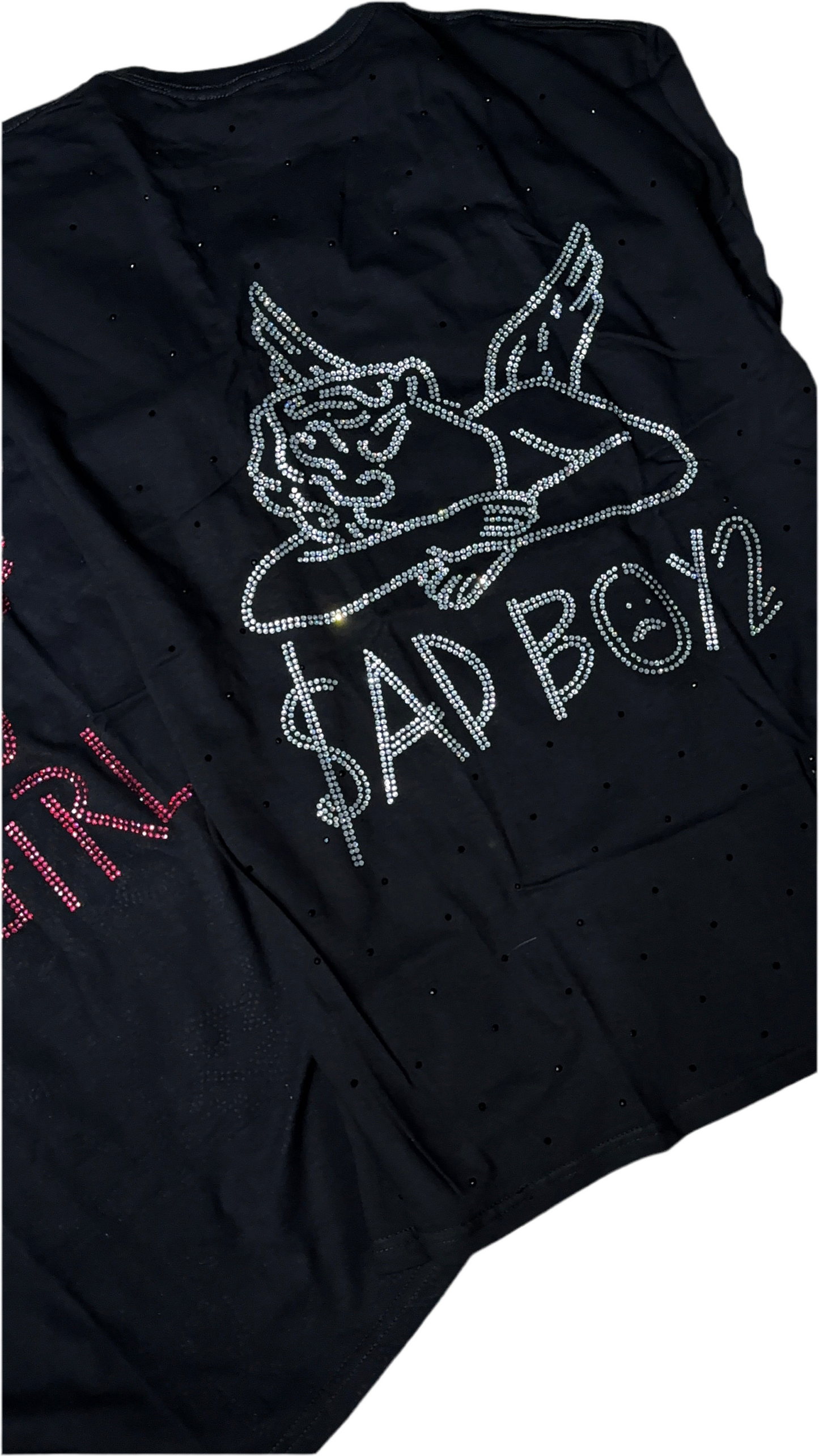 Sadboyz/girlz rhinestone oversized tee