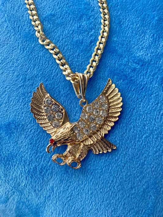 Gold Plated Eagle Necklace Set