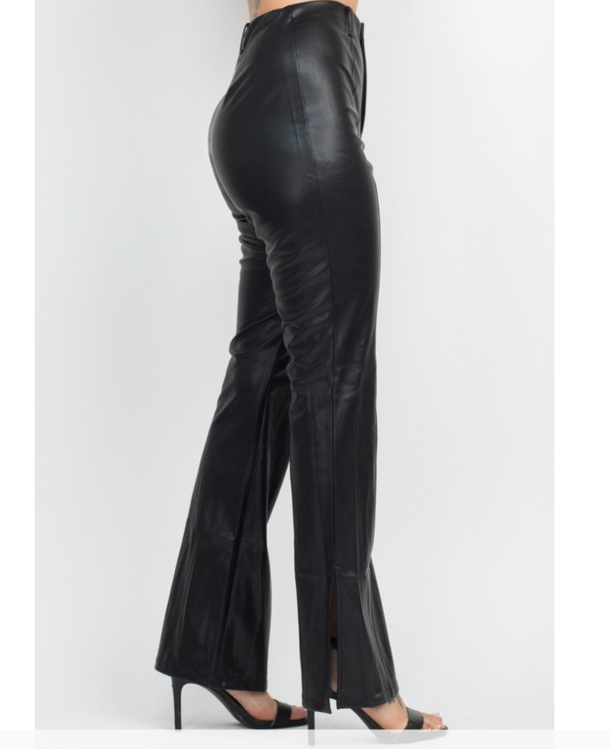 Black Faux Leather Pants