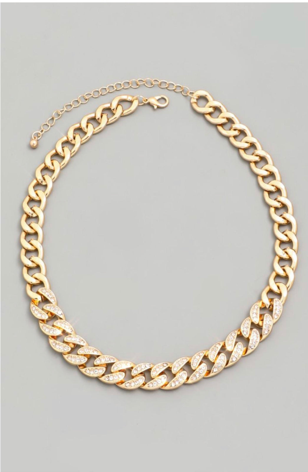 Gold rhinestone necklace