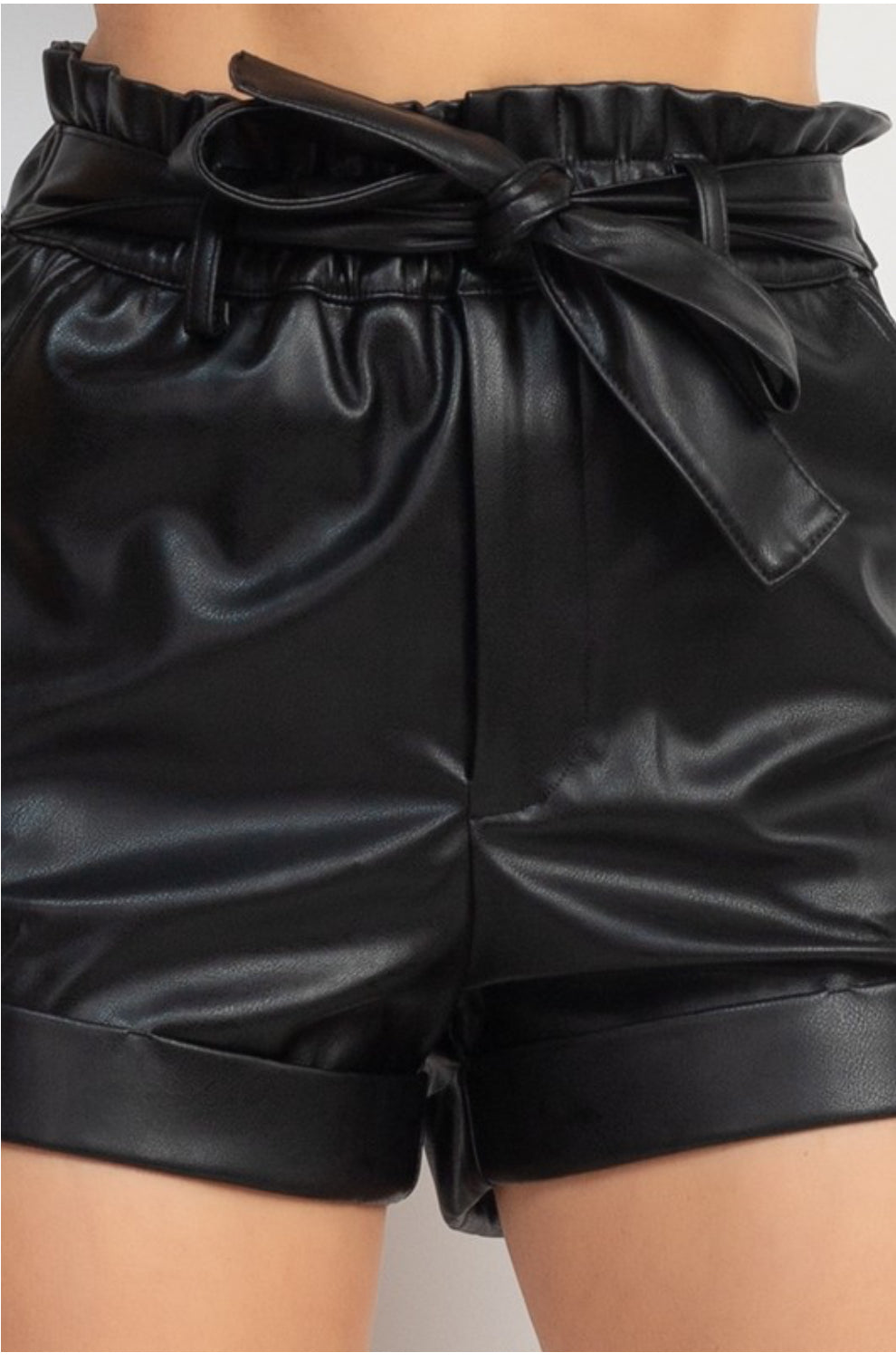 Faux Leather Shorts