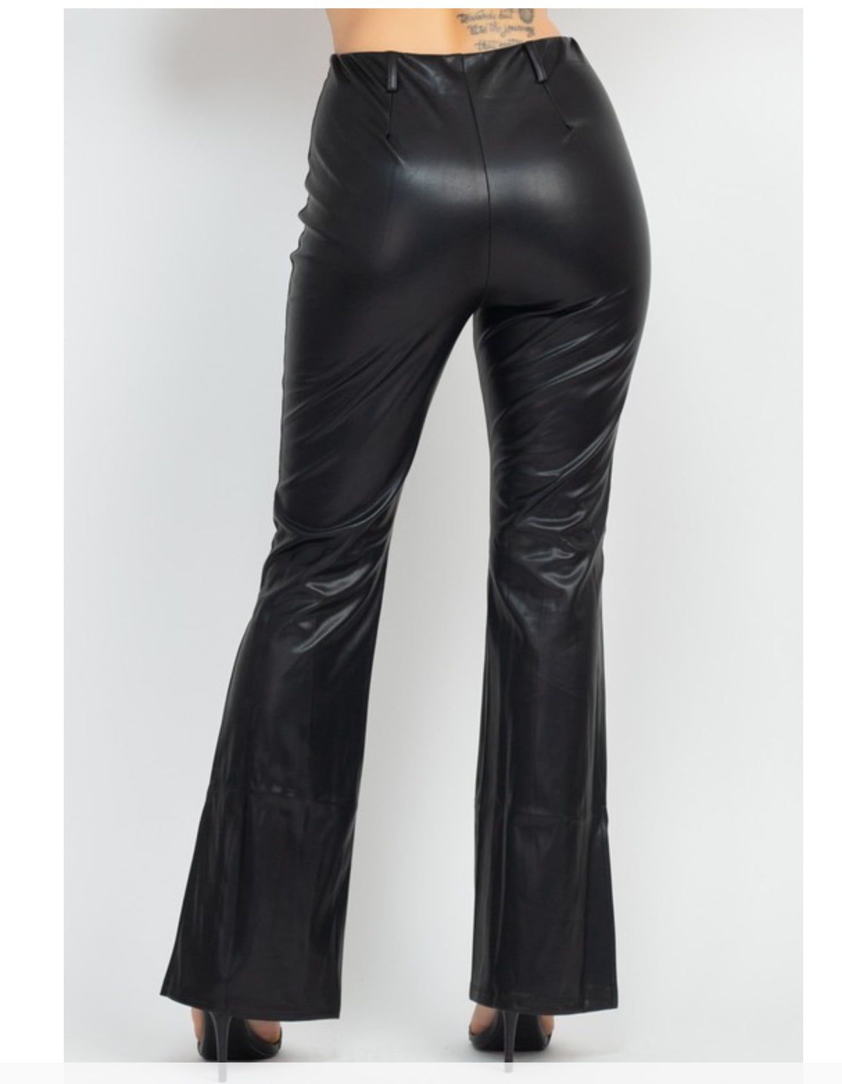 Black Faux Leather Pants