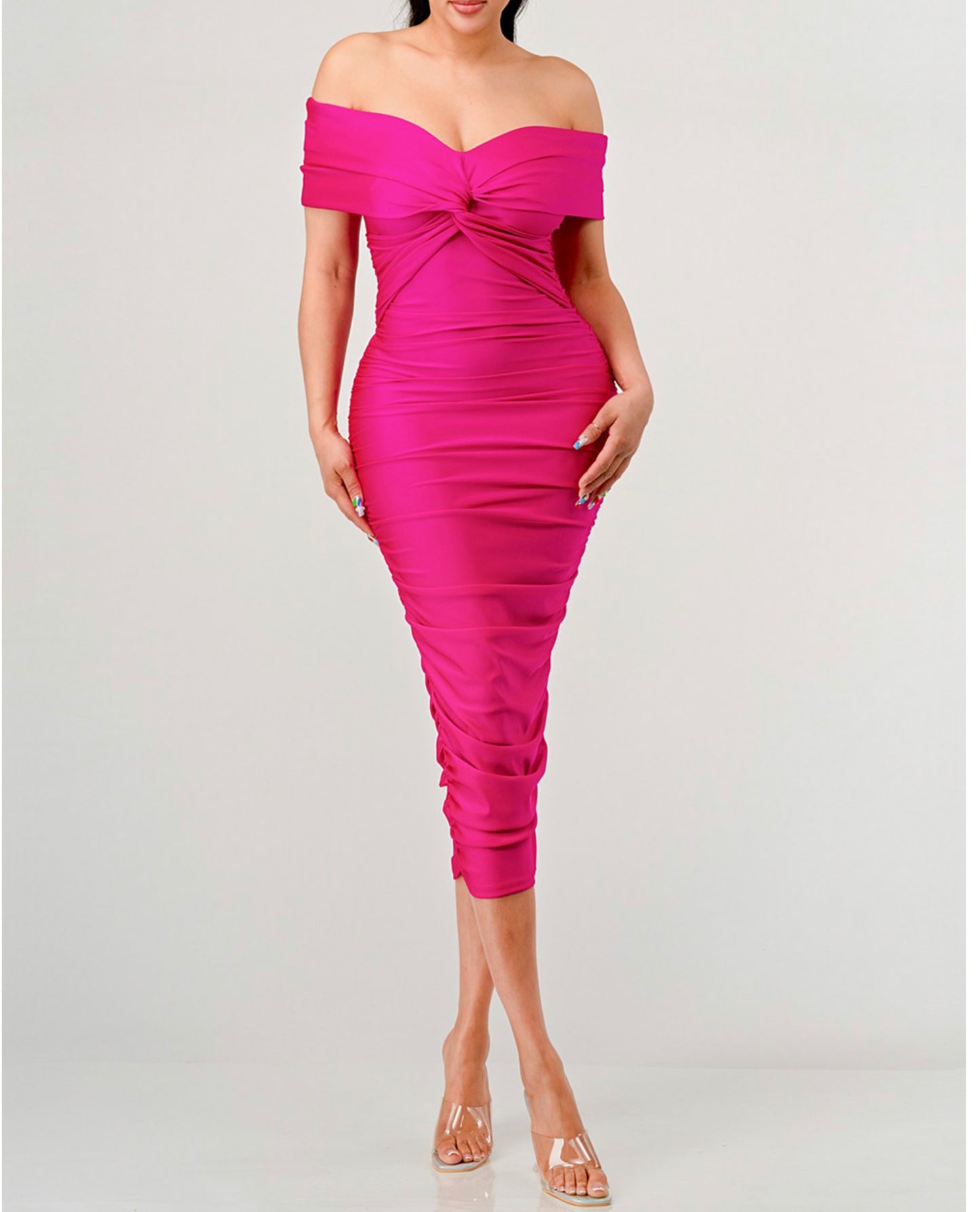 Barbie Pink off the Shoulder Dress