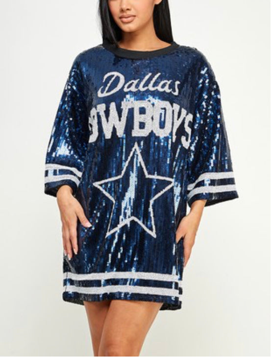 Dallas Football sequin dress