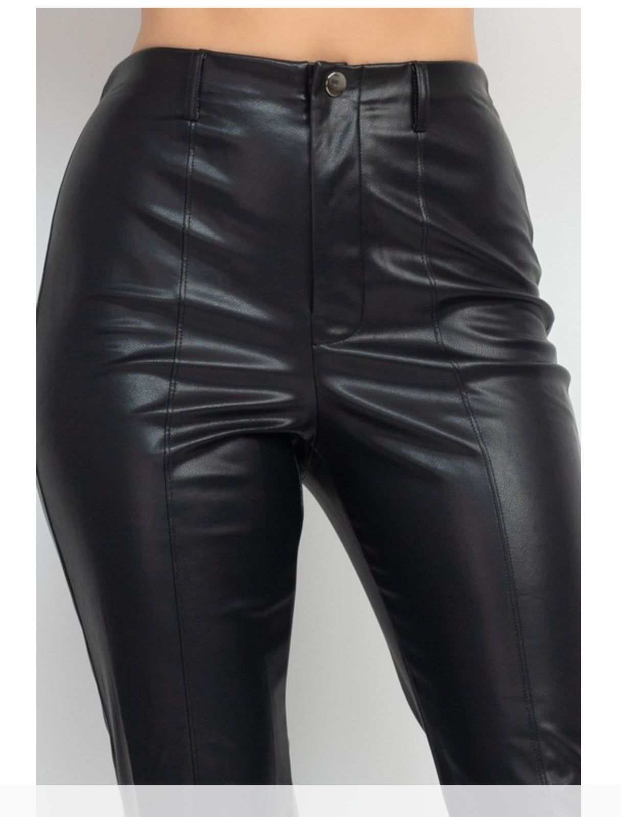 Black Faux Leather Pants